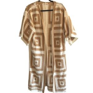 Do Everything Love Crochet Kimono Cardigan Granny Square Patchwork Boho Duster